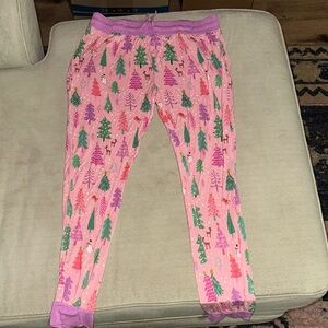 Little Sleepies Pink Pajama Pants with Tree Design